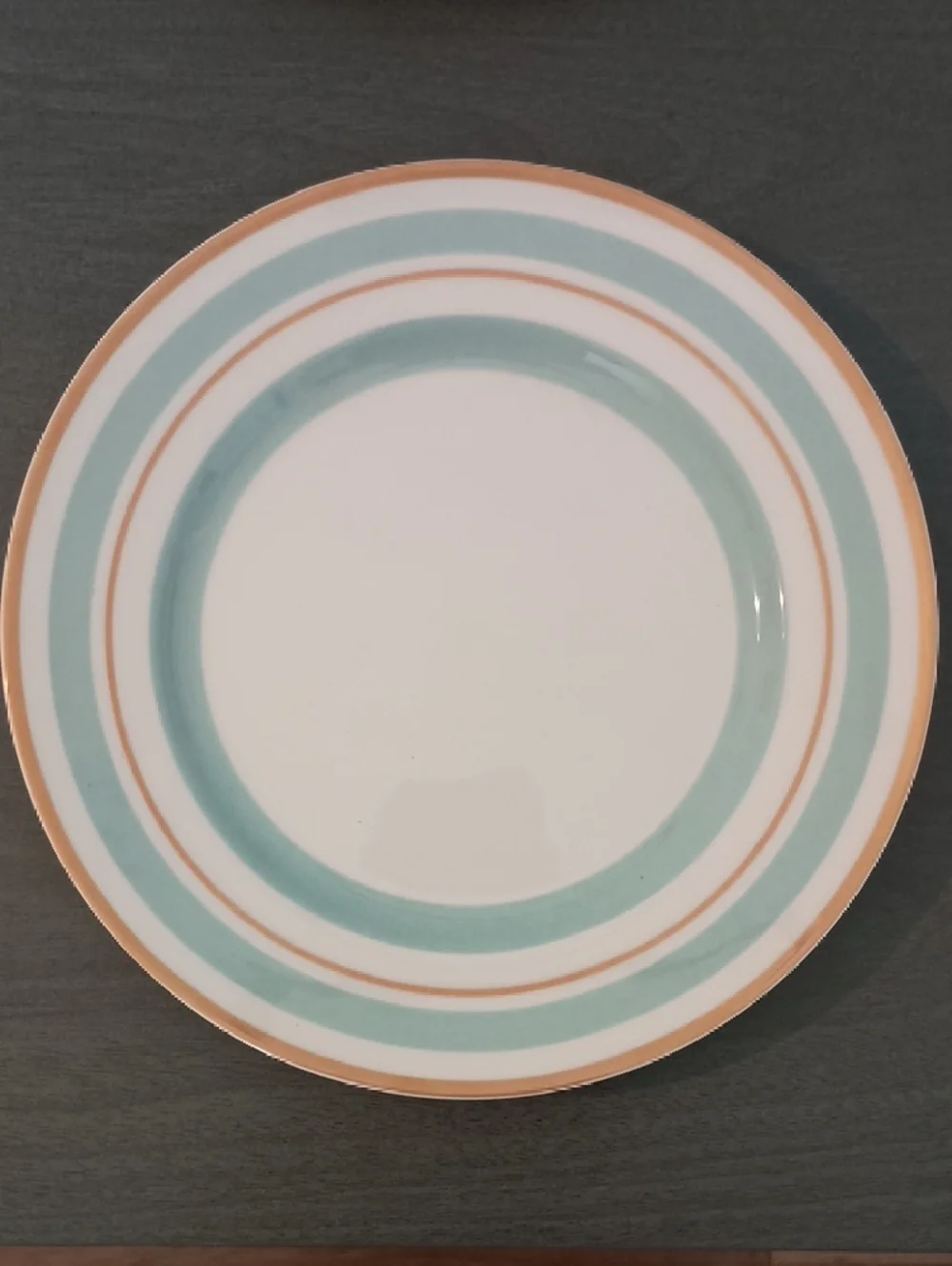 Williams-Sonoma Set Of 6 Pastel and Gold Plates